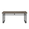 Walker Edison - Modern and Metal Wood Dining Bench - Grey Hickory