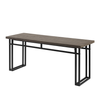 Walker Edison - Modern and Metal Wood Dining Bench - Grey Hickory