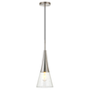 Camden&Wells - Myra Clear Glass Pendant - Brushed Nickel