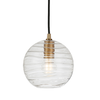 Camden&Wells - Wayve Textured Glass Pendant - Brass