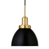 Camden&Wells - Madison 12" Metal Pendant - Black/Brass