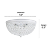 Lalia Home Crystal Glam 2 Light Ceiling Flush Mount 2 Pack, White - White