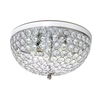 Lalia Home Crystal Glam 2 Light Ceiling Flush Mount, Chrome - Chrome