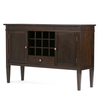 Simpli Home - Carlton Sideboard Buffet and Wine Rack - Dark Tobacco Brown