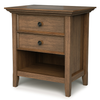 Simpli Home - Amherst Bedside Table - Rustic Natural Aged Brown