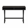 Flash Furniture - Home Office Writing Computer Desk with Open Storage Compartments - Bedroom Desk for Writing and Work - Black