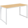 Flash Furniture - Tiverton Industrial Modern Desk - Commercial Grade Office Computer Desk and Home Office Desk - 47" Long (Maple/White) - Maple Top/White Frame
