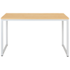 Flash Furniture - Tiverton Industrial Modern Desk - Commercial Grade Office Computer Desk and Home Office Desk - 47" Long (Maple/White) - Maple Top/White Frame