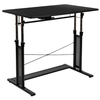 Flash Furniture - Height Adjustable (27.25-35.75"H) Sit to Stand Home Office Desk - Black