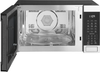 GE - 1.0 Cu. Ft. Convection Countertop Microwave with Air Fry - Black stainless steel