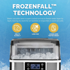 NewAir - 45 lbs. Portable Countertop Clear Ice Maker with  FrozenFall Technology - Stainless steel