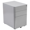 Flash Furniture - Modern 3-Drawer Mobile Locking Filing Cabinet with Anti-Tilt Mechanism and Hanging Drawer for Legal & Letter Files - Gray