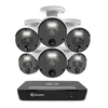 Swann - Master Series 4K, 8-Channel, 6-Camera, Indoor/Outdoor PoE Wired 4K UHD 2TB HDD NVR Security Surveillance System - White