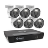 Swann - Master Series 4K, 8-Channel, 6-Camera, Indoor/Outdoor PoE Wired 4K UHD 2TB HDD NVR Security Surveillance System - White
