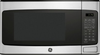 GE - 1.1 Cu. Ft. Mid-Size Microwave - Stainless steel