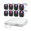 Swann - Enforcer, 8-Channel, 8-Camera, 1080p 1TB DVR Security Surveillance System with 2 WiFi Alarm Sensors - White