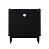 Walker Edison - Mid Century Modern Solid Wood Tray-Top Nightstand - Black