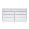 Walker Edison - Mid Century Modern Solid Wood Tray-Top 9-Drawer Dresser - White