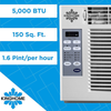KingHome - Energy Star 5,000 BTU Window Air Conditioner with Electronic Controls and Remote - White