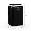 Danby - DPA080E3BDB-6 13000 BTU (8000 SACC) 3-in-1 Portable AC in Black - Black