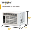 Whirlpool - Energy Star 6,000 BTU 115V Window-Mounted Air Conditioner with Remote Control - White