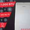 Amana - 7000 BTU Portable AC | Air Conditioner for Rooms up to 200 Sq.Ft. | Dehumidifer, Fan Mode | Digital Controls - White