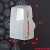 Amana - 7000 BTU Portable AC | Air Conditioner for Rooms up to 200 Sq.Ft. | Dehumidifer, Fan Mode | Digital Controls - White