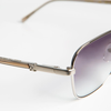 Bruno Magli - Playa-Unisex Full Rim Metal Aviator Sunglass Frame with Acetate Temples and a Spring Hinge - Silver