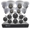 Swann - ProEnforcer 4K Ultra HD 16-Channel, 8-Bullet 8-Dome Camera Indoor/Outdoor 2TB NVR Security Surveillance System - White