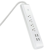 FEIT ELECTRIC - 4 Outlet Surge with 4 USB Wi-Fi - White