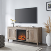 Camden&Wells - Chabot Log Fireplace TV Stand for TVs up to 65" - Gray Oak