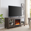 Camden&Wells - Quincy Log Fireplace TV Stand for TVs up to 65" - Alder Brown