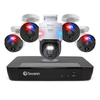 Swann - Enforcer NVR 8 Channel with 4 Enforcer Bullet 4K Cameras with PT900 4K Pan and Tilt Camera - White