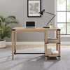 Walker Edison - Modern Farmhouse Metal and Wood Desk - White Oak