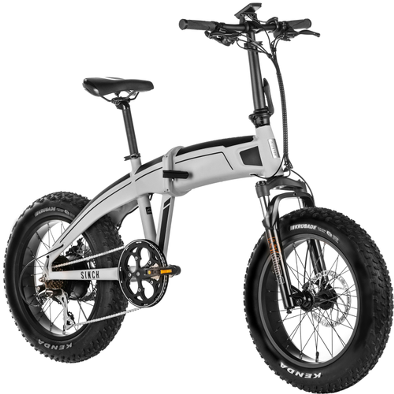 Aventon - Sinch Foldable Ebike w/ 40 mile Max Operating Range and 20 MPH Max Speed - Cloud Grey