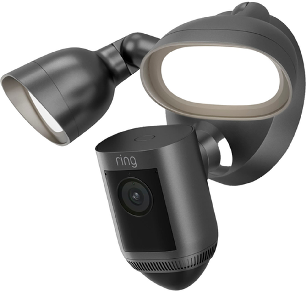 Ring - Floodlight Cam Wired Pro Outdoor Wireless 1080p Surveillance Camera - Graphite