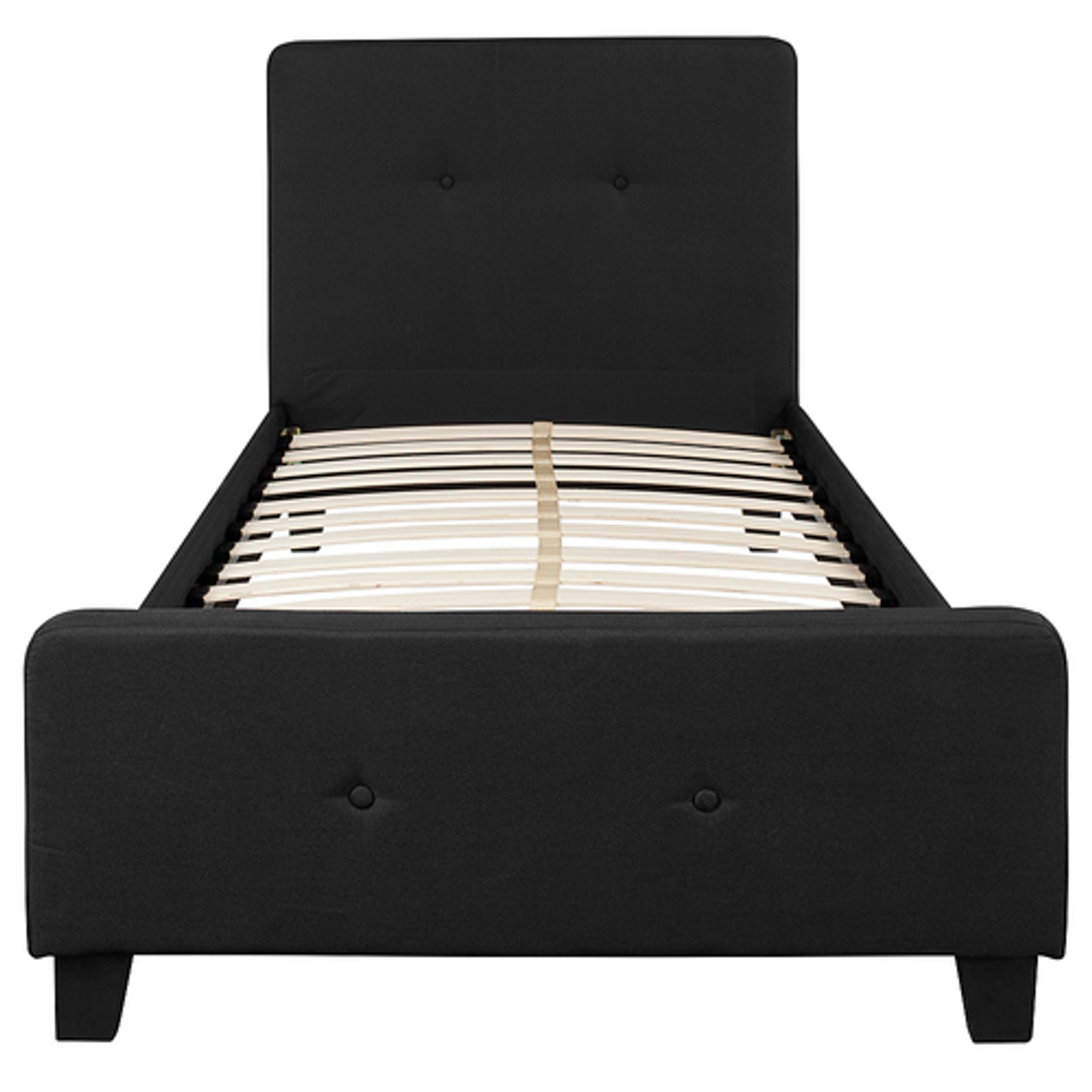 Flash Furniture - Tribeca Button Tufted Upholstered Platform Bed - Black