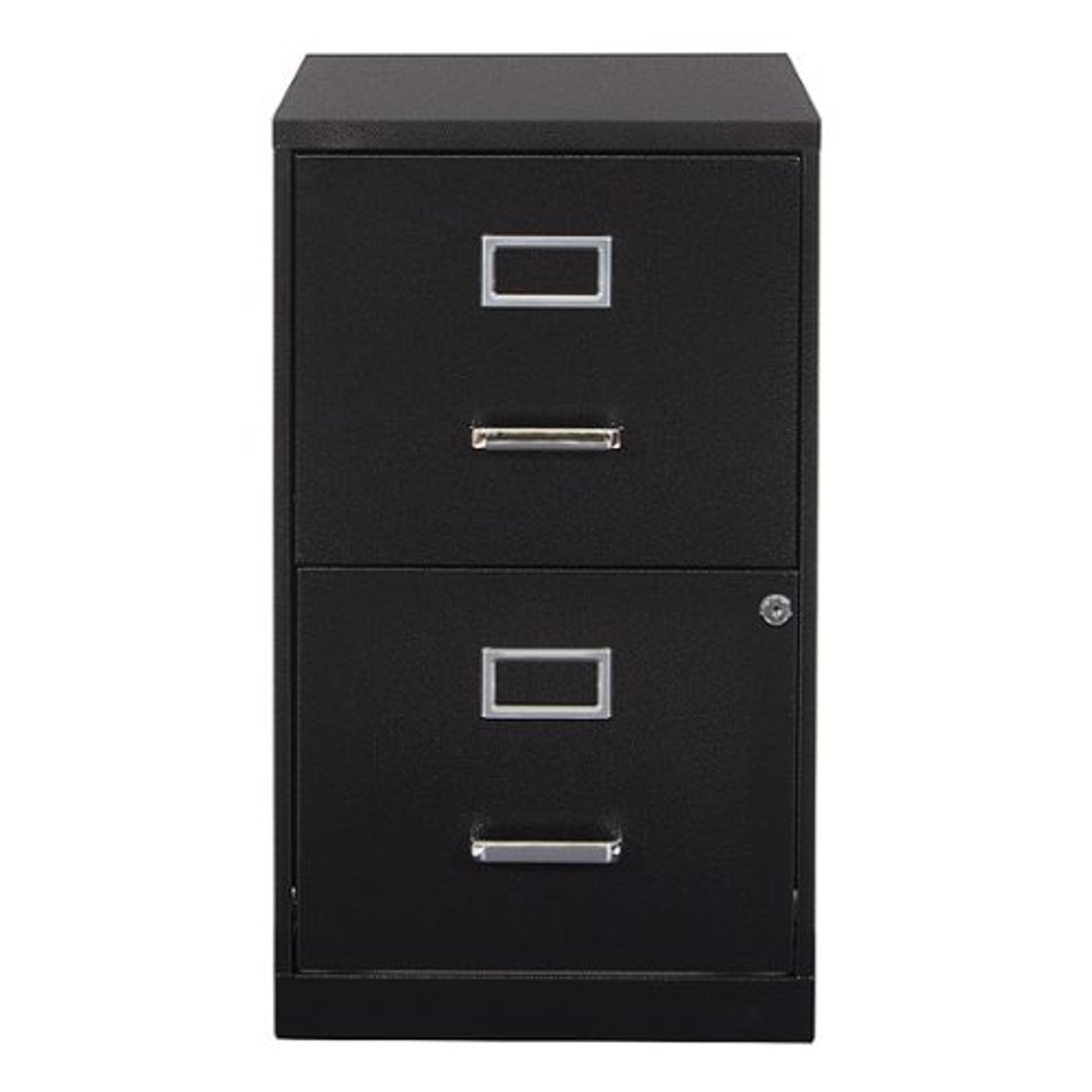 OSP Home Furnishings - 2 Drawer Locking Metal File Cabinet - Black