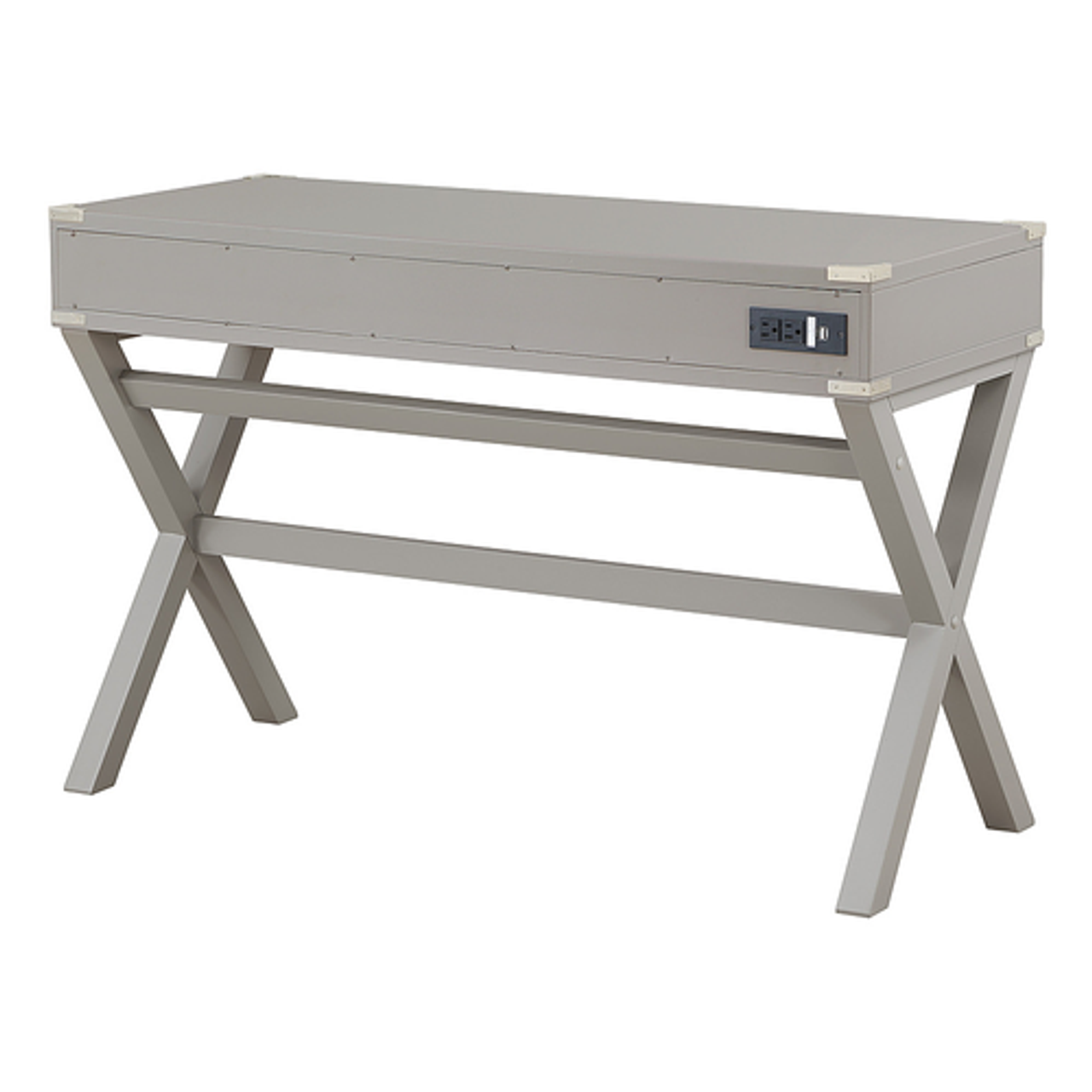 OSP Home Furnishings - Wellington 46" Desk with Power - Grey