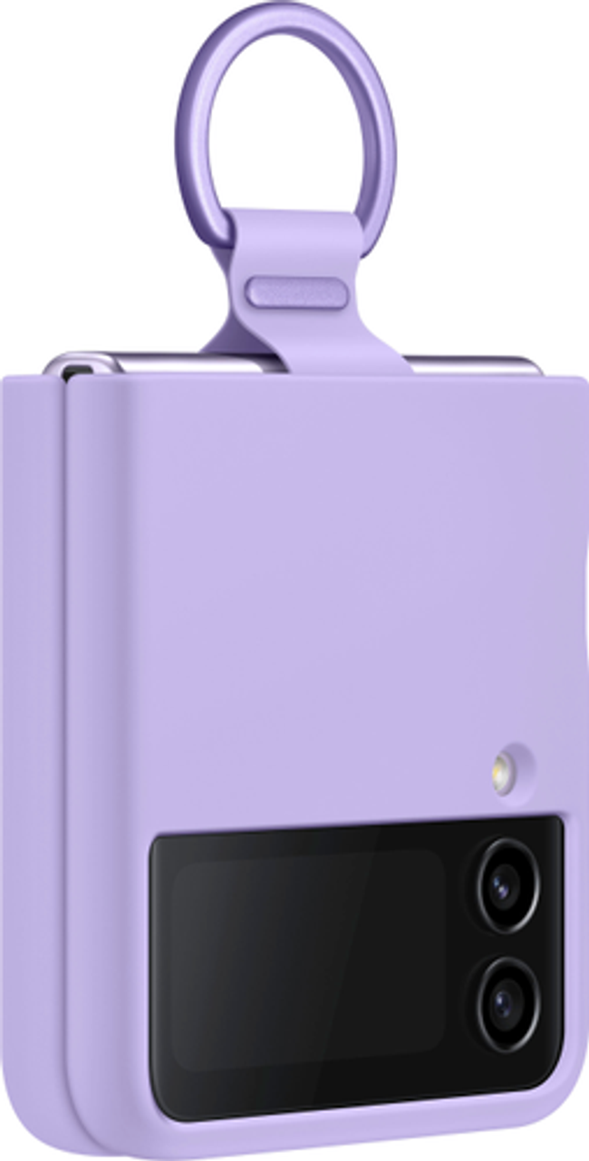 Samsung - Silicone Cover with Ring for Galaxy Z Flip4 - Lavender