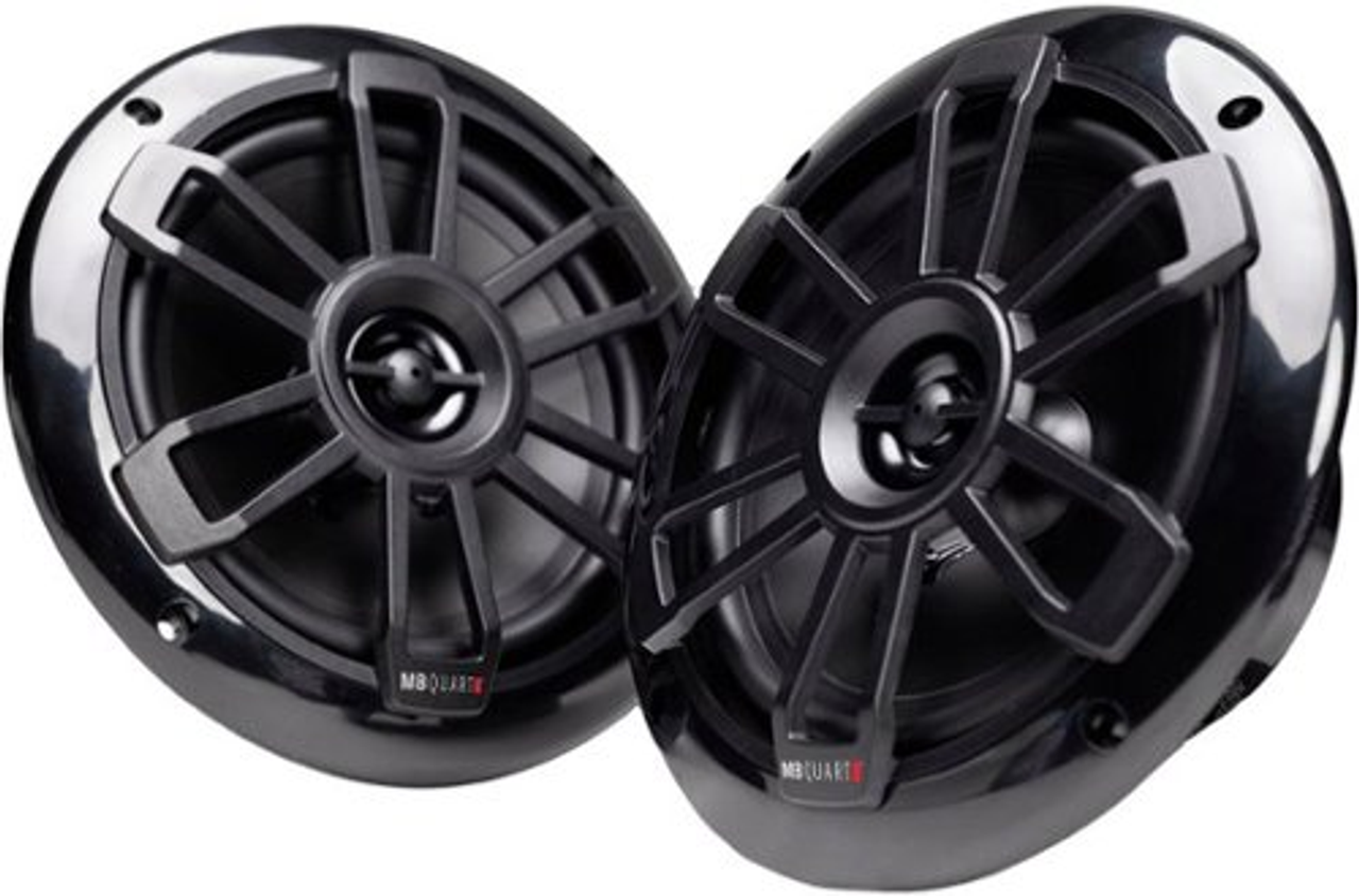 MB Quart - Nautic 6.5" 2-Way Marine Speaker with Composite Polypropylene Cones (Pair) - Black