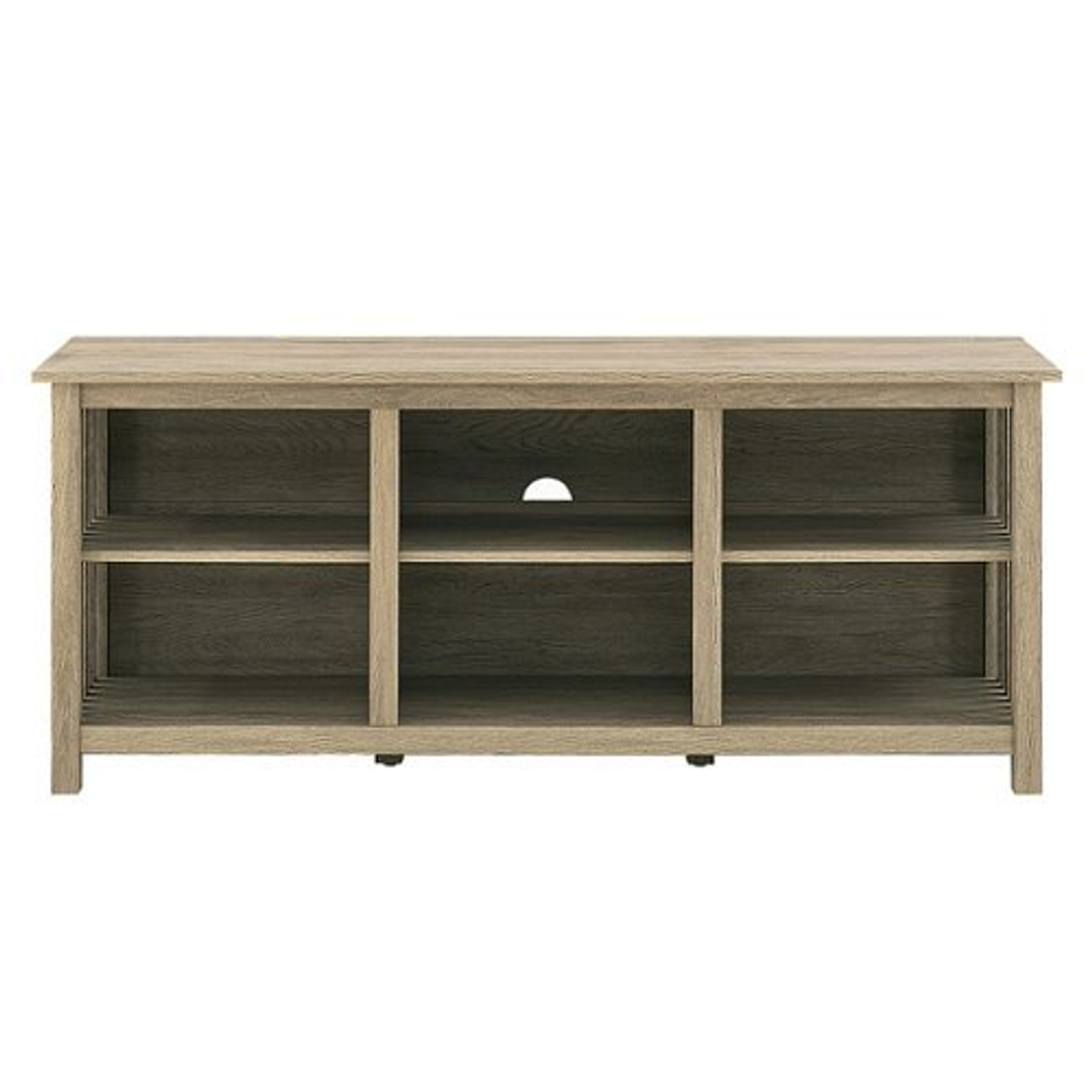 Walker Edison - Mission-Style 6-Cubby TV Stand for TVs up to 65” - Driftwood