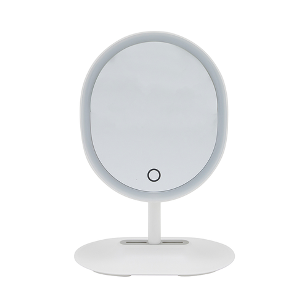 Glo-Tech - Oval Rechargeable LED Miror - White