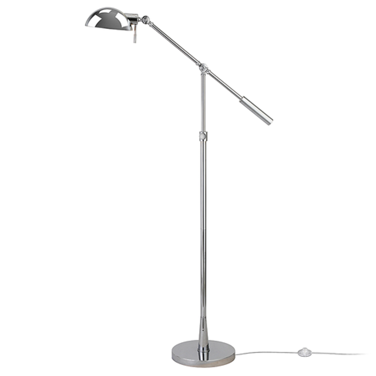 Camden&Wells - Dexter Height Adjustable Floor Lamp - Polished Nickel