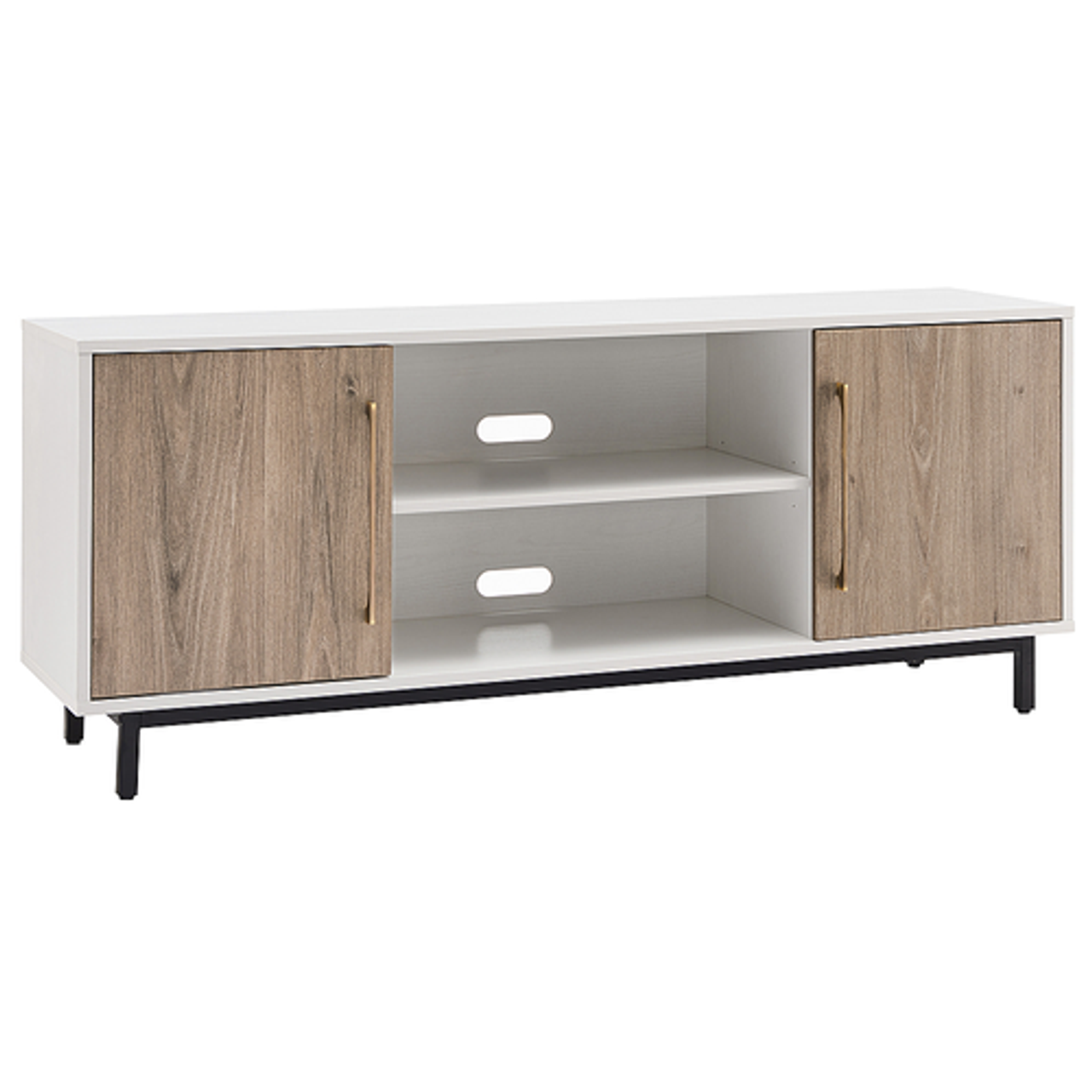 Camden&Wells - Julian TV Stand for TVs up to 65" - White/Antiqued Gray Oak