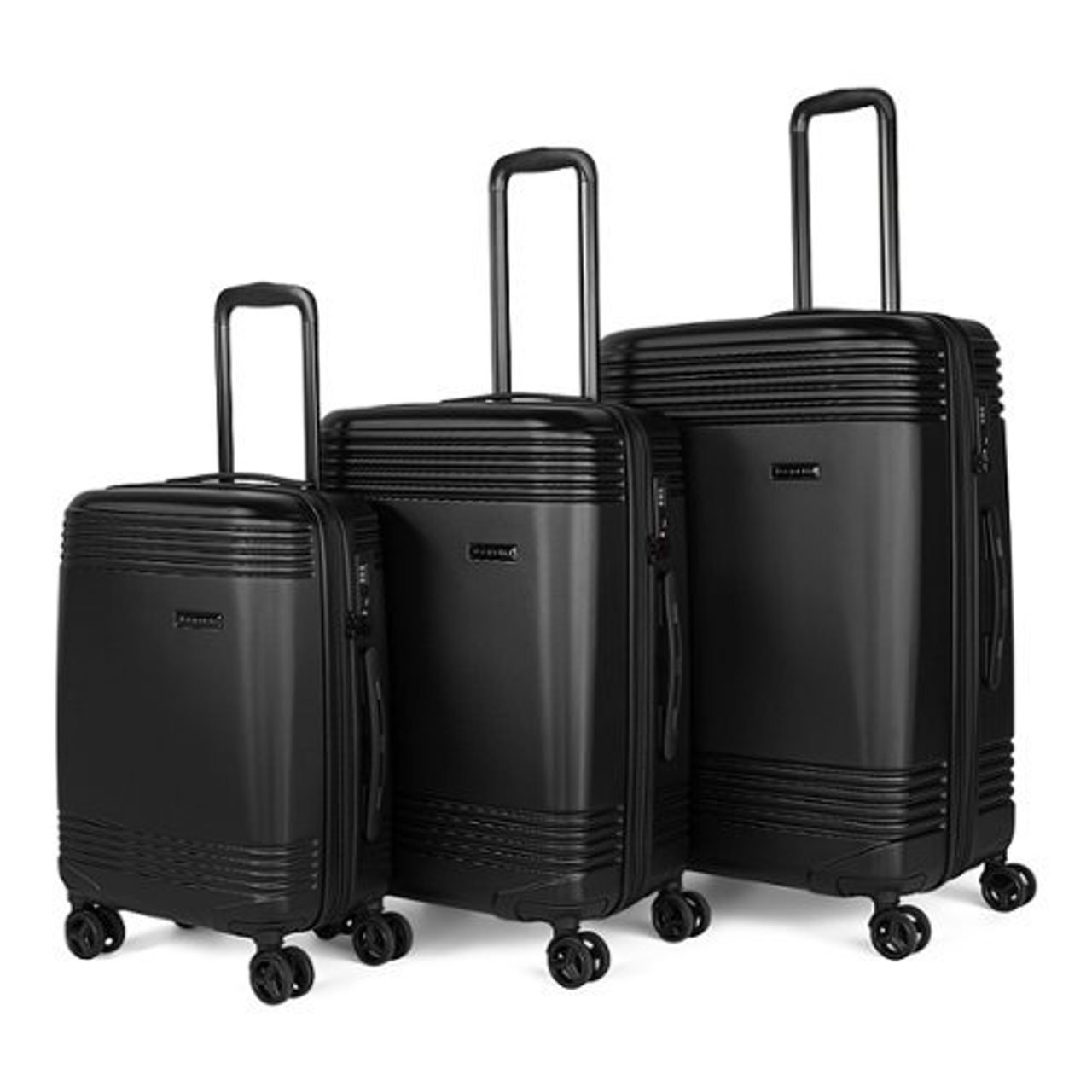 Bugatti - Nashville Hardside 3 Piece Luggage Set - Black