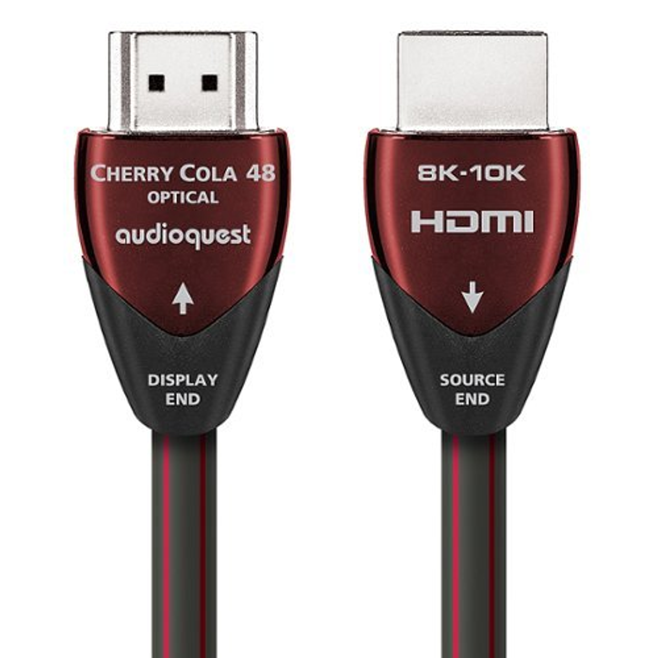 AudioQuest - Cherry Cola 50' 8K-10K 48Gbps Active Optical HDMI Cable - Black/Red