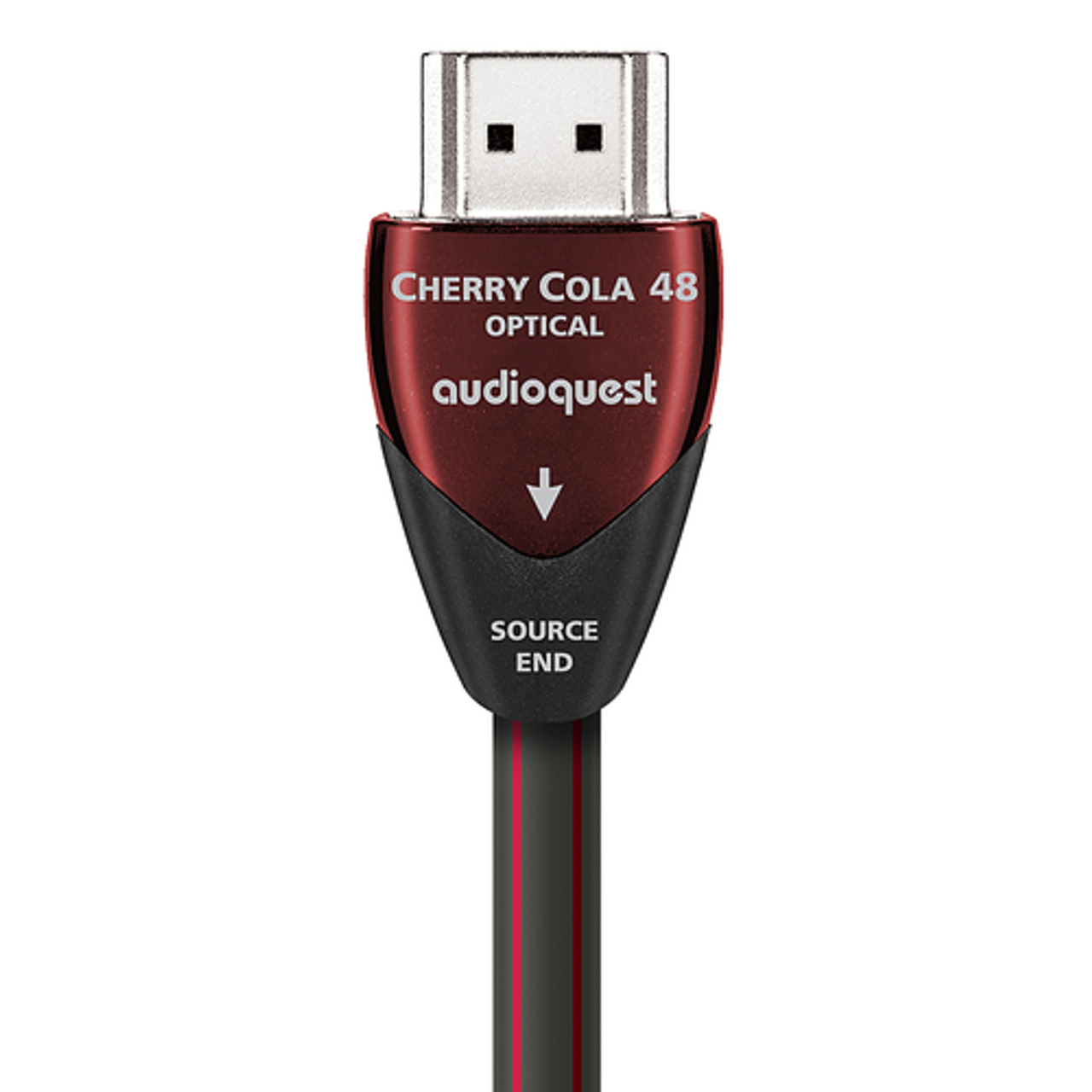 AudioQuest - Cherry Cola 50' 8K-10K 48Gbps Active Optical HDMI Cable - Black/Red