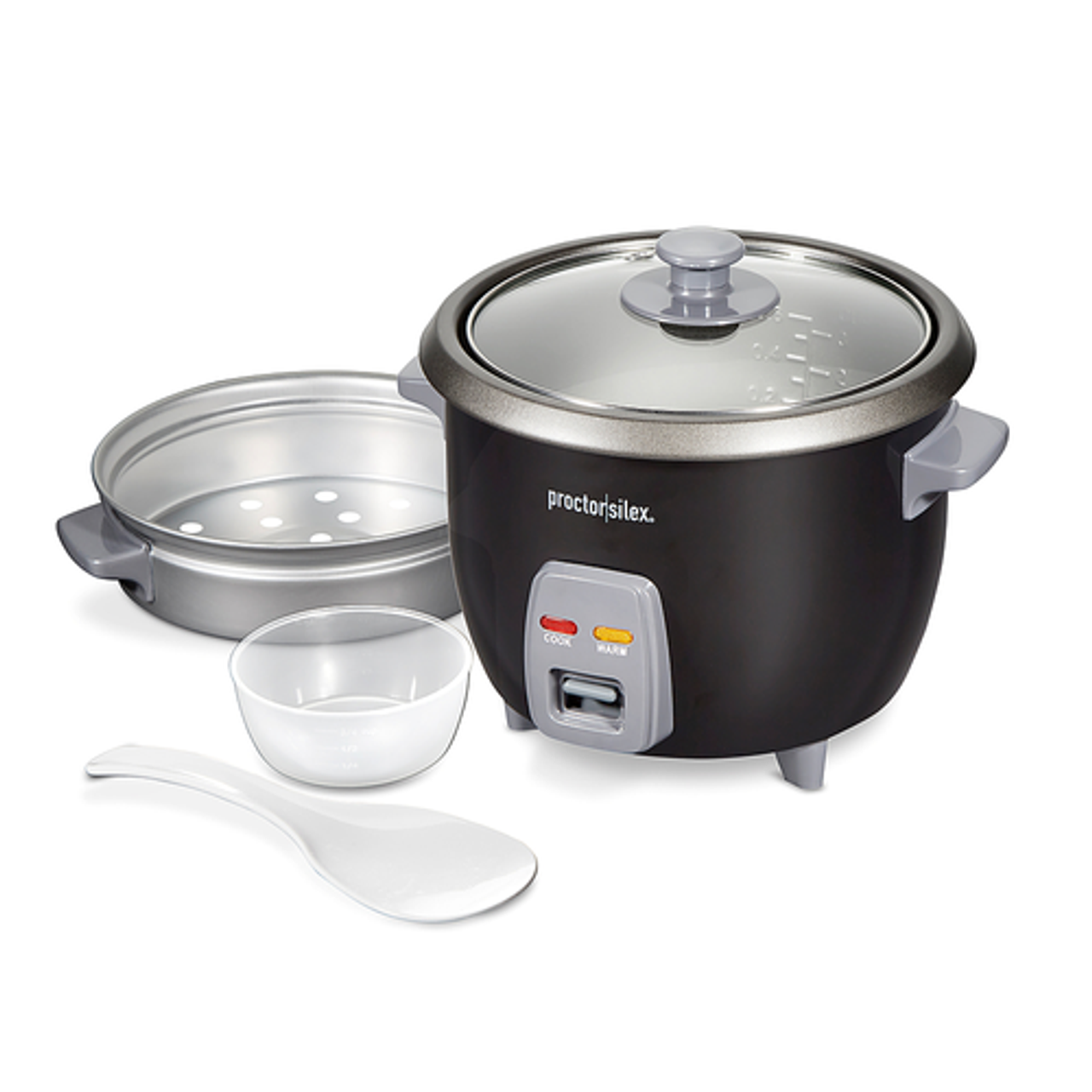Proctor Silex 6 Cup Rice Cooker & Steamer - BLACK