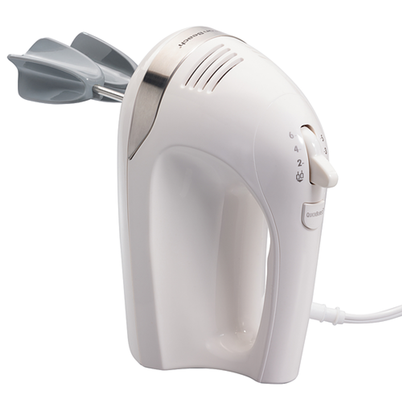 Hamilton Beach 6 Speed Hand Mixer with Easy Clean Beaters and Snap-On Case - WHITE